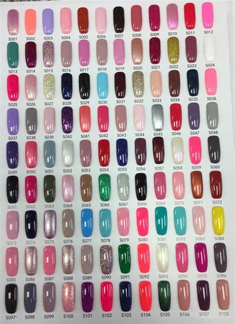 sakura gel nail color chart.